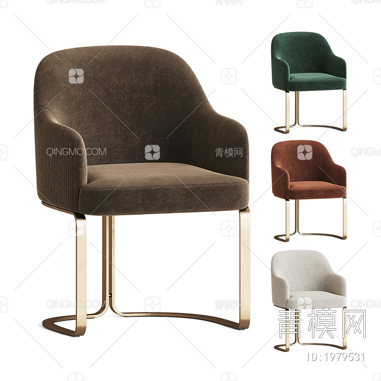 餐椅  单椅  休闲椅3D模型下载【ID:1979531】