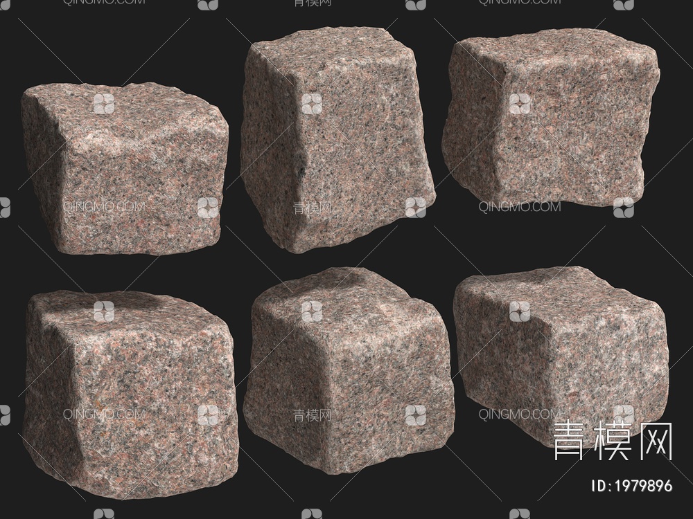 石头 岩石 石块 鹅卵石3D模型下载【ID:1979896】