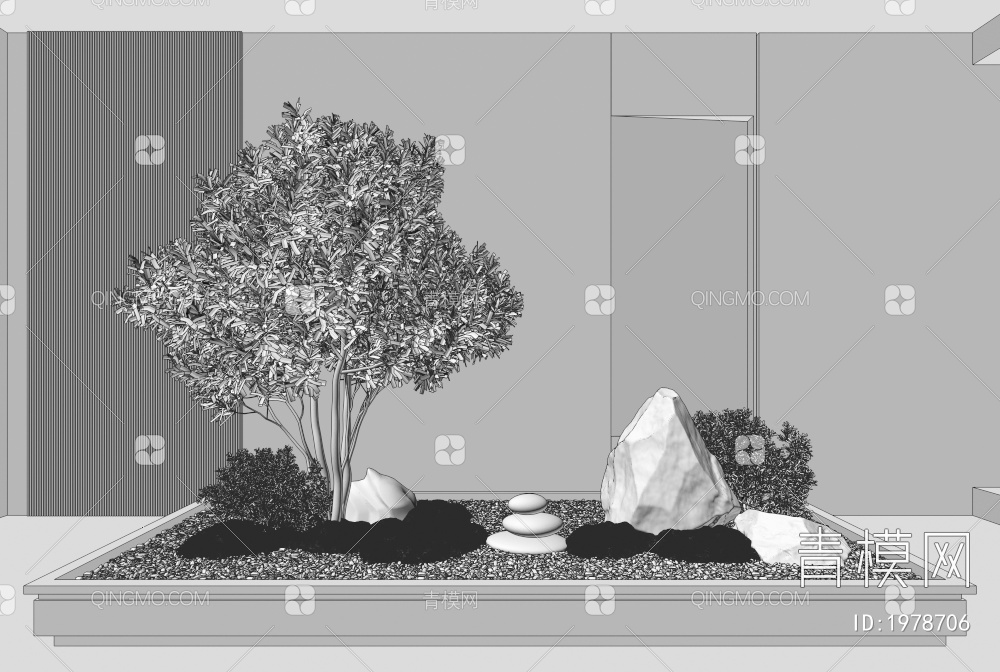 植物景观造景3D模型下载【ID:1978706】