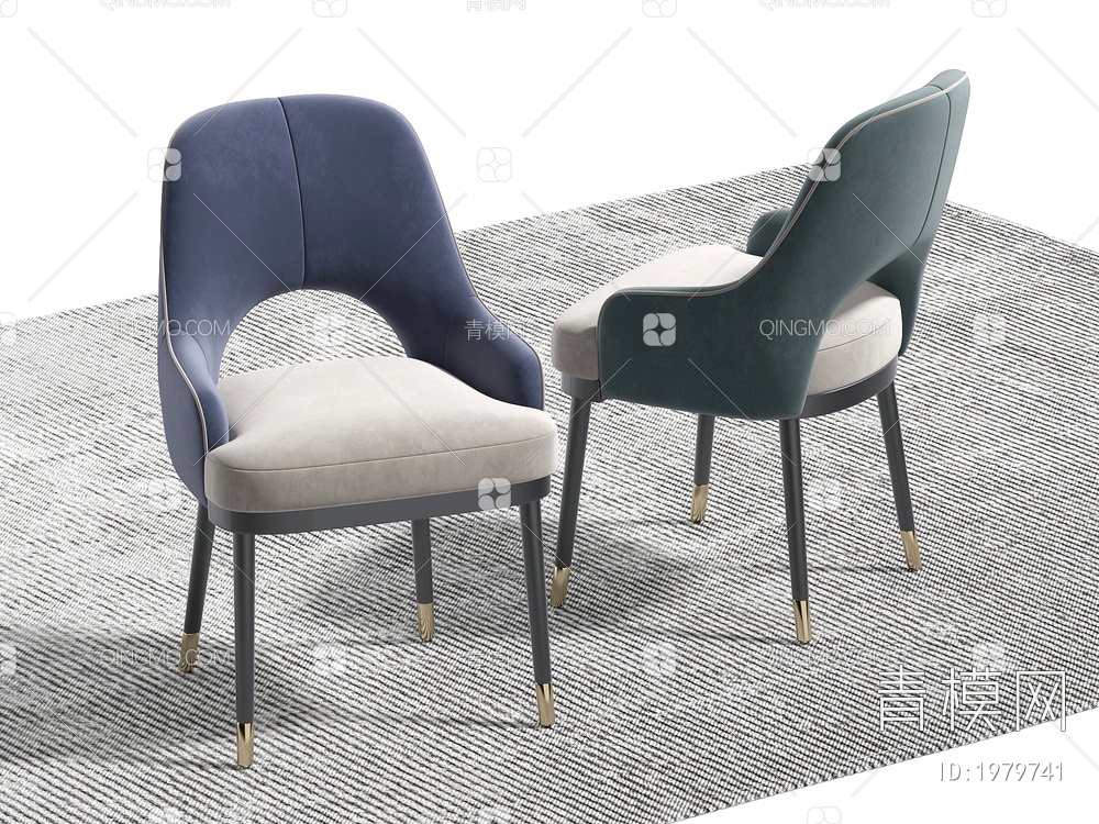 餐椅 休闲椅 单椅3D模型下载【ID:1979741】