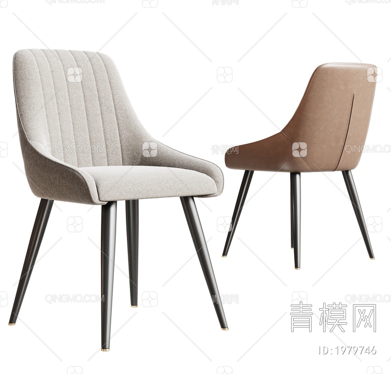 餐椅 休闲椅 布艺椅 皮椅3D模型下载【ID:1979746】