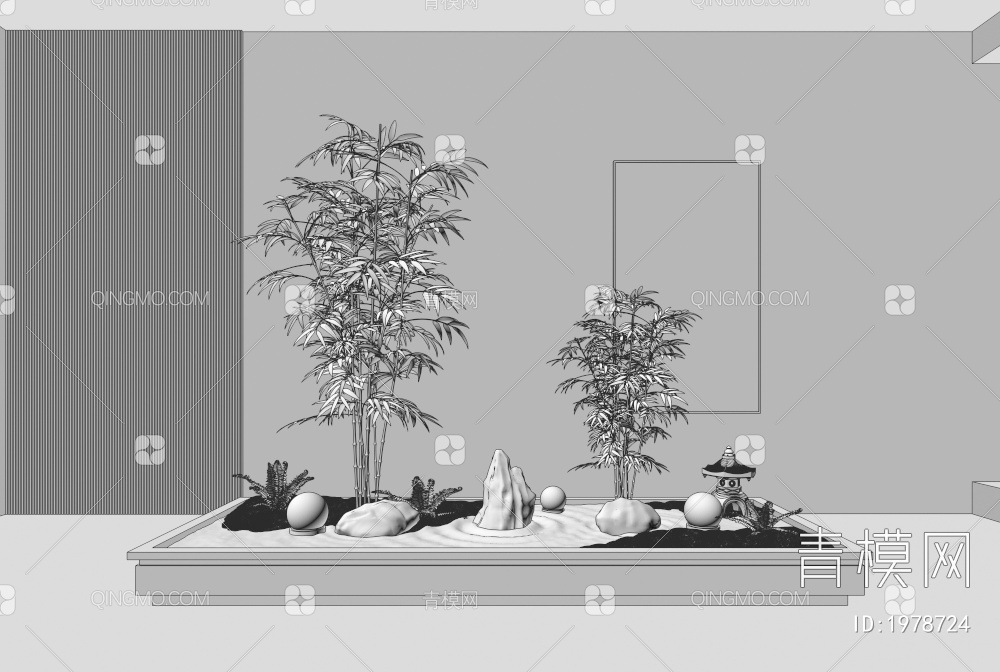 植物景观小品3D模型下载【ID:1978724】