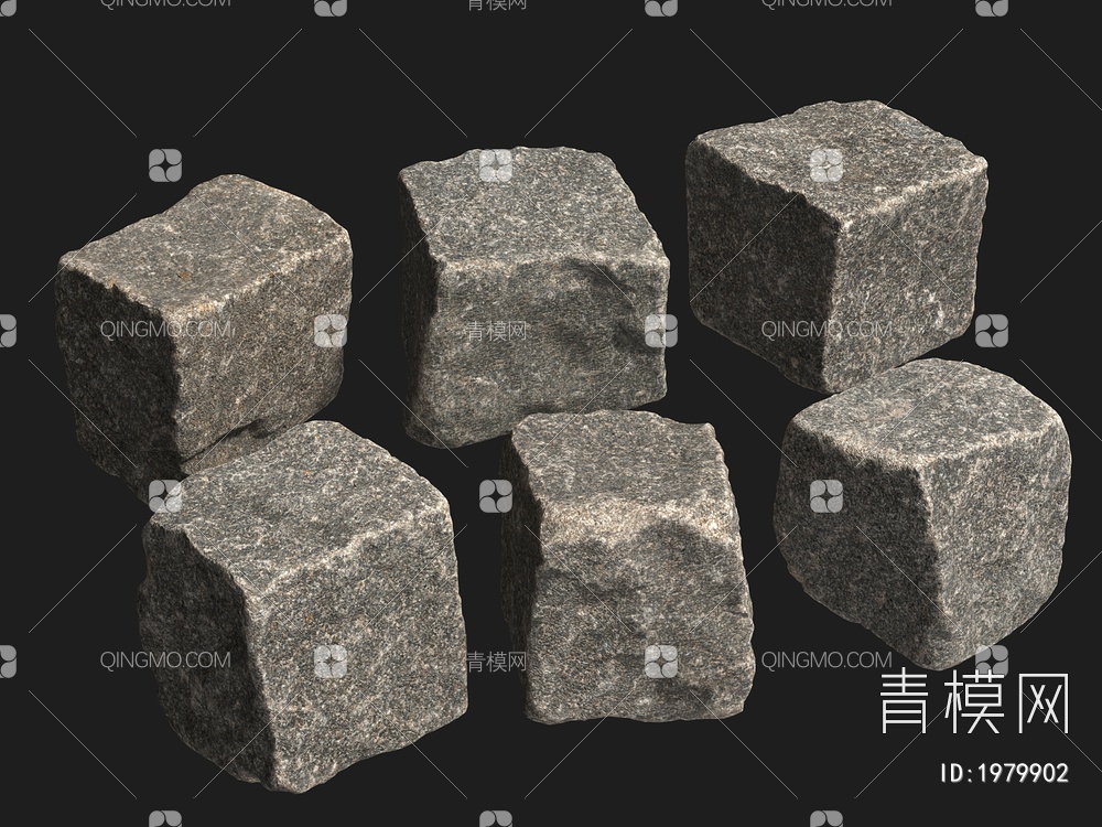 石头 岩石 石块 鹅卵石3D模型下载【ID:1979902】