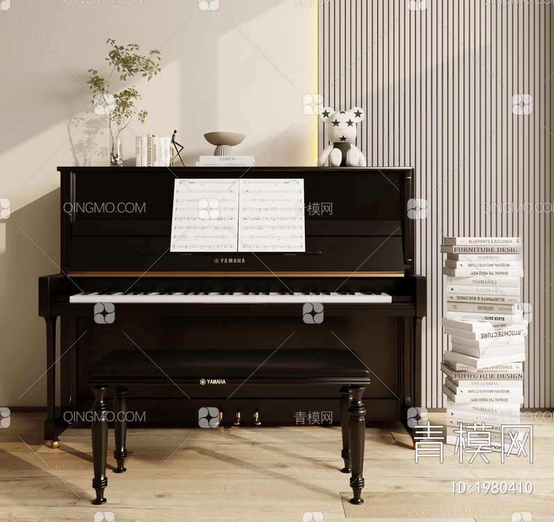 钢琴，饰品摆件3D模型下载【ID:1980410】
