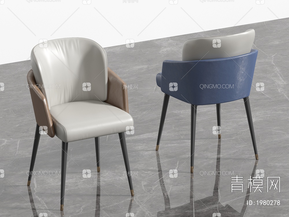 餐椅 休闲椅 单椅3D模型下载【ID:1980278】