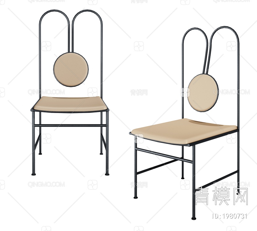单椅 餐椅 休闲椅3D模型下载【ID:1980731】