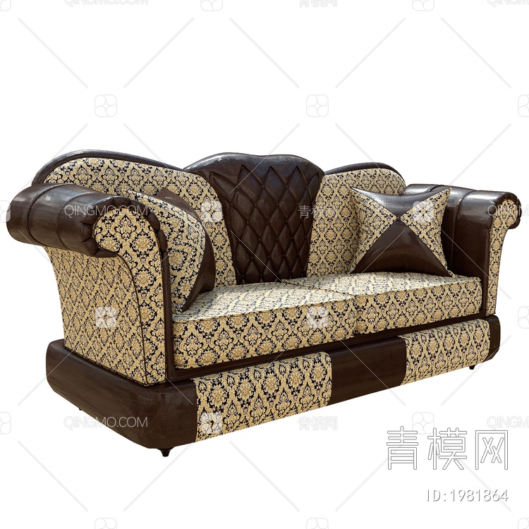 双人沙发3D模型下载【ID:1981864】