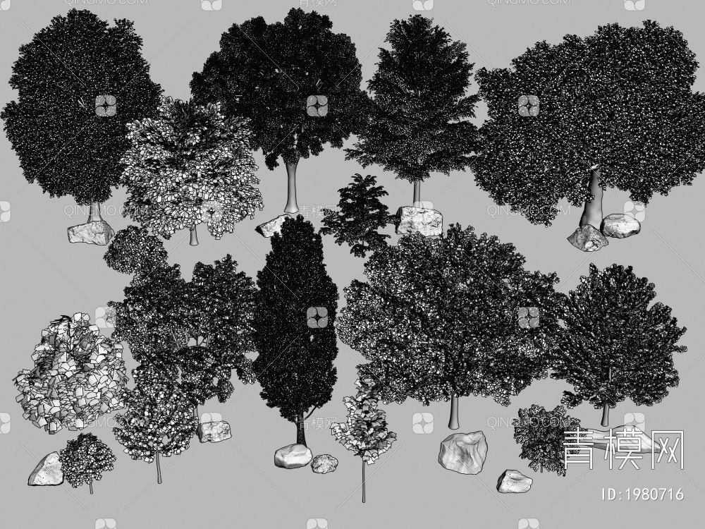 秋季景观树3D模型下载【ID:1980716】