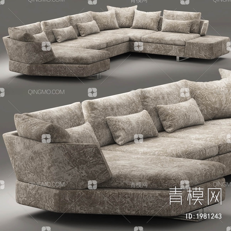 多人沙发3D模型下载【ID:1981243】