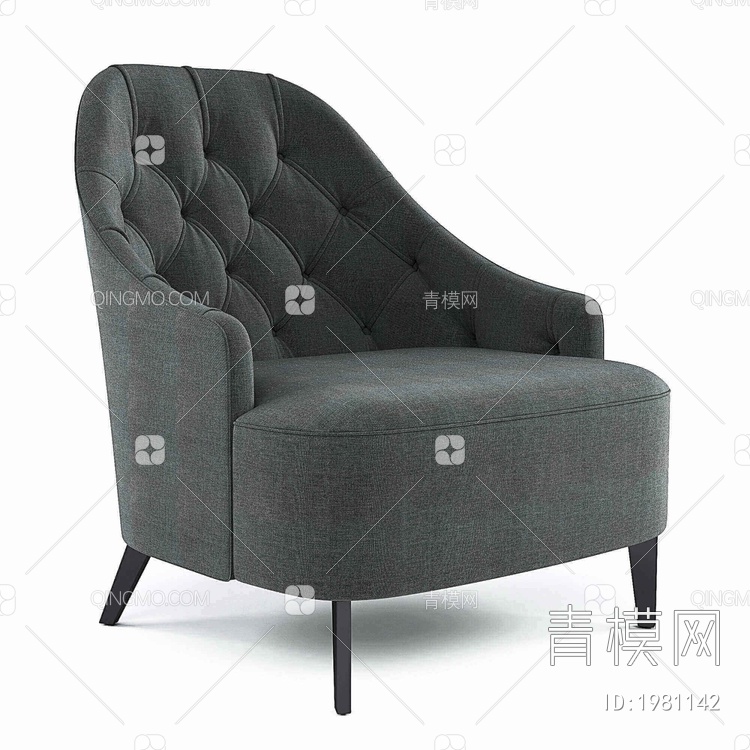 单人沙发3D模型下载【ID:1981142】