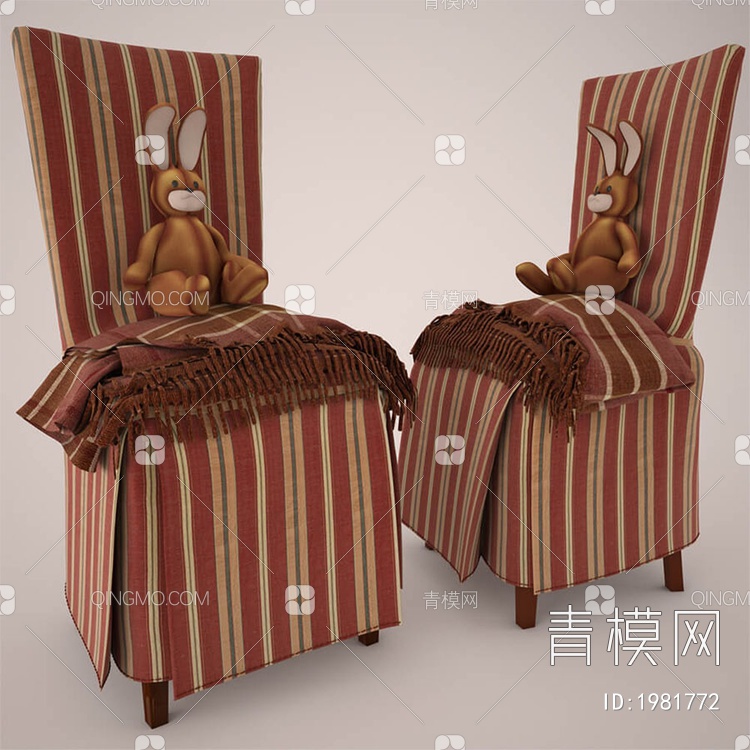 餐椅 儿童椅3D模型下载【ID:1981772】