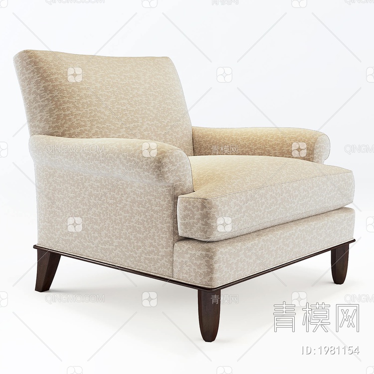 单人沙发3D模型下载【ID:1981154】