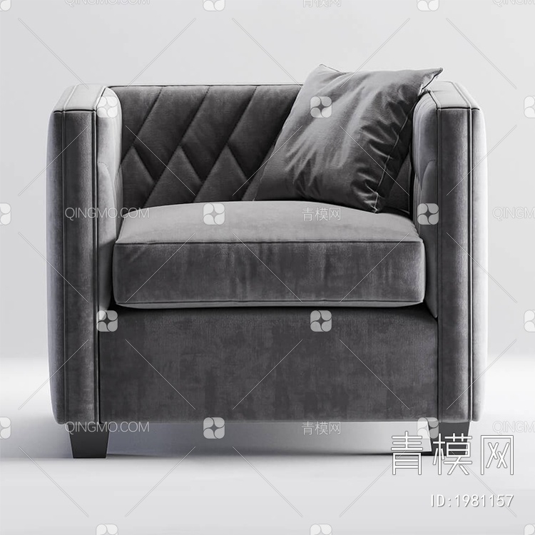 单人沙发3D模型下载【ID:1981157】
