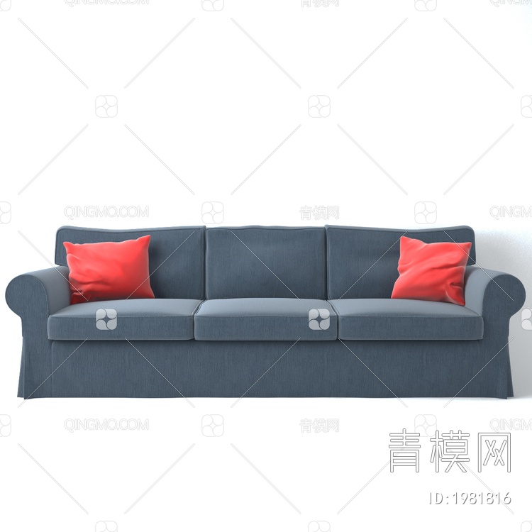 三人沙发3D模型下载【ID:1981816】