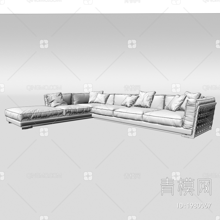 多人转角沙发3D模型下载【ID:1980067】