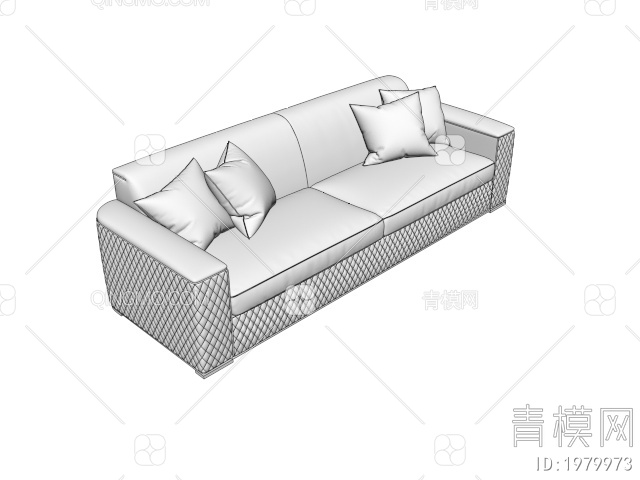 三人沙发3D模型下载【ID:1979973】