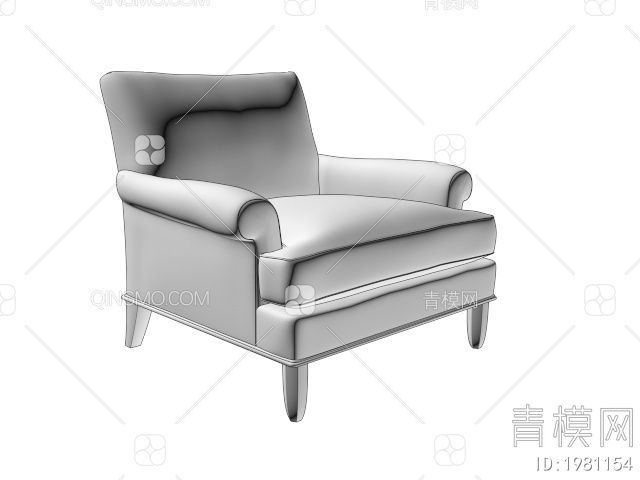 单人沙发3D模型下载【ID:1981154】