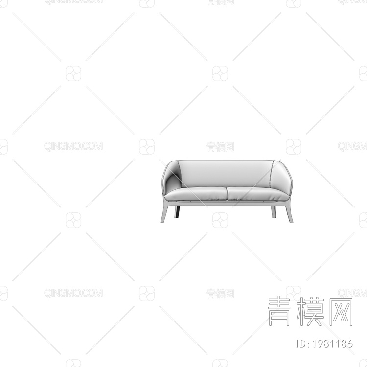 双人沙发3D模型下载【ID:1981186】