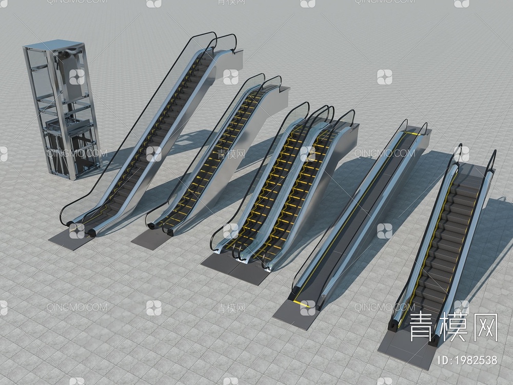 自动扶梯3D模型下载【ID:1982538】