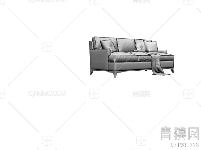 三人沙发3D模型下载【ID:1981228】