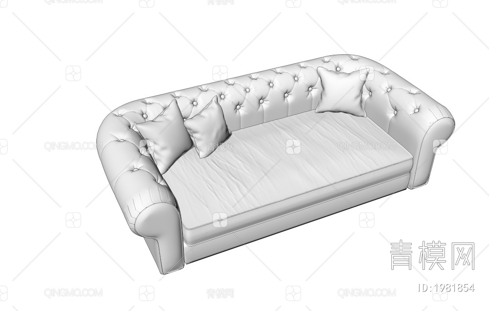 三人沙发3D模型下载【ID:1981854】