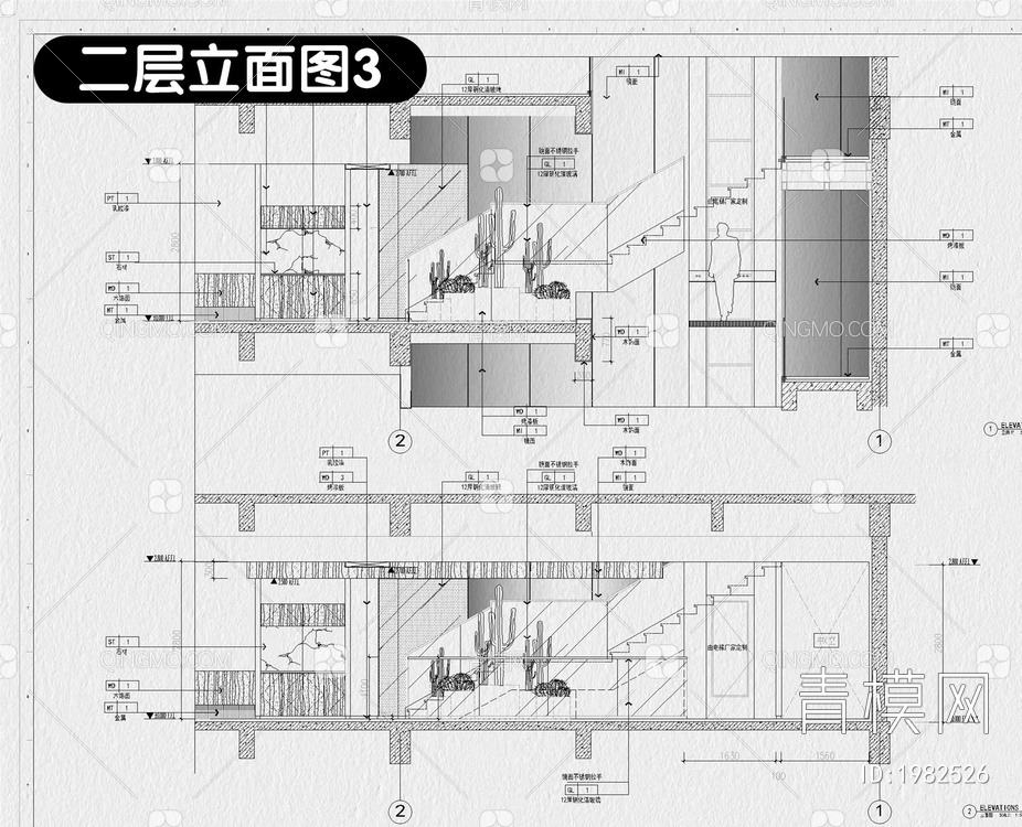 眼镜店CAD【ID:1982526】