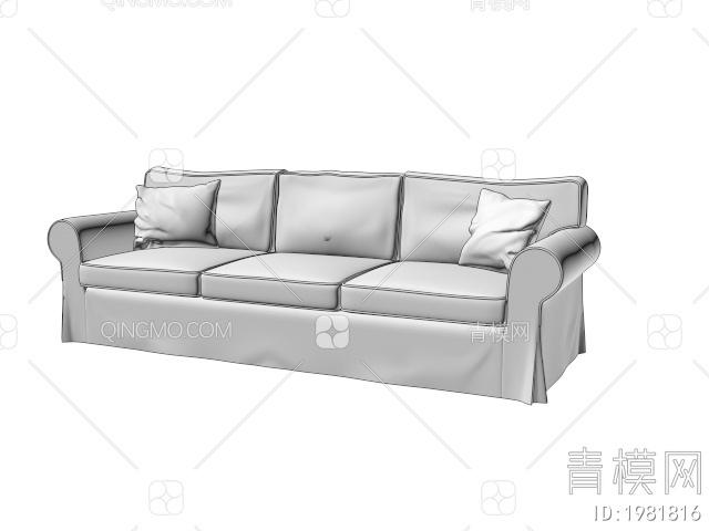 三人沙发3D模型下载【ID:1981816】