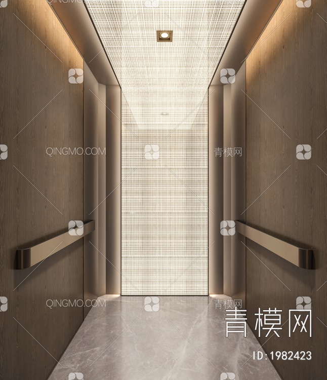 电梯轿厢3D模型下载【ID:1982423】