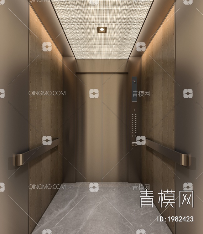 电梯轿厢3D模型下载【ID:1982423】