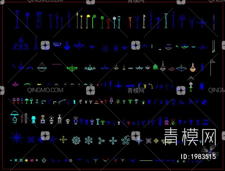 CAD室内家装图库素材大全【ID:1983515】