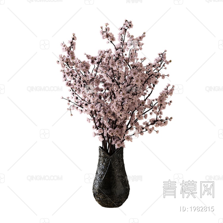 花瓶花艺3D模型下载【ID:1982815】