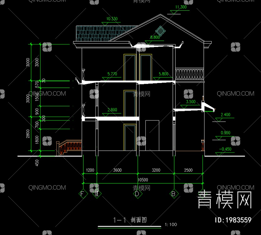 实用简单新型农村住宅CAD图纸【ID:1983559】