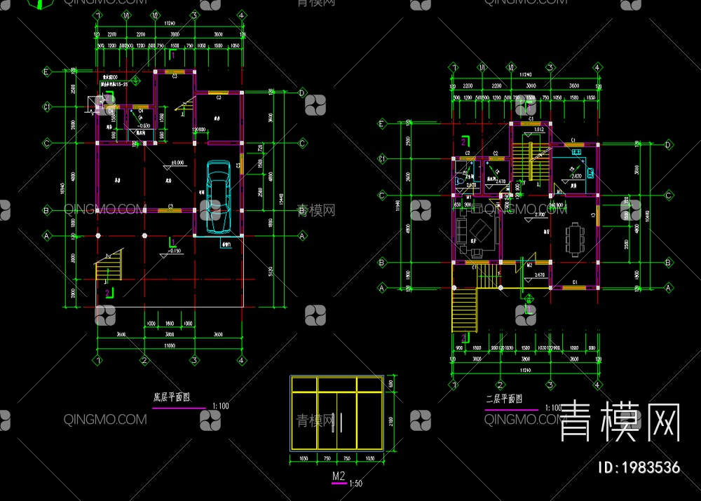 农居房建筑施工图【ID:1983536】