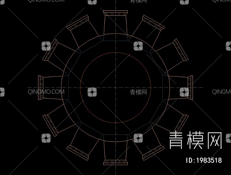 办公桌、会议桌、沙发、电器CAD素材图【ID:1983518】