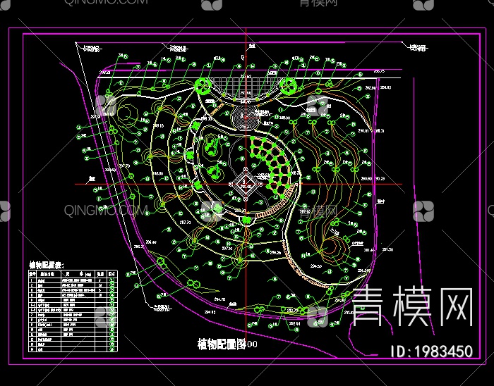 某中心广场景观设计CAD图【ID:1983450】
