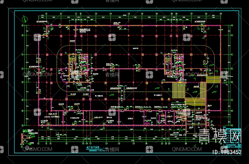高层住宅楼建设施工CAD图纸【ID:1983452】