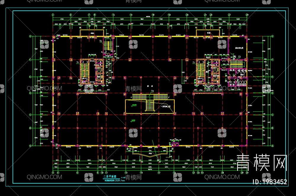 高层住宅楼建设施工CAD图纸【ID:1983452】