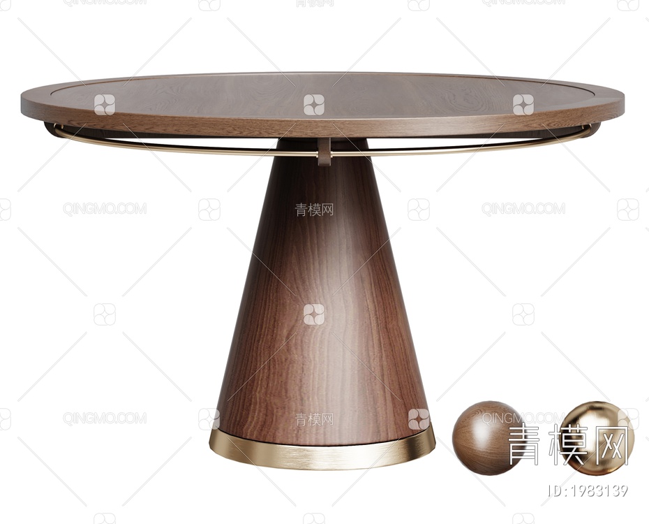 NAVASOTA圆形餐桌3D模型下载【ID:1983139】