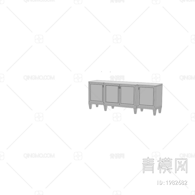 电视柜 餐边柜 装饰柜3D模型下载【ID:1982682】