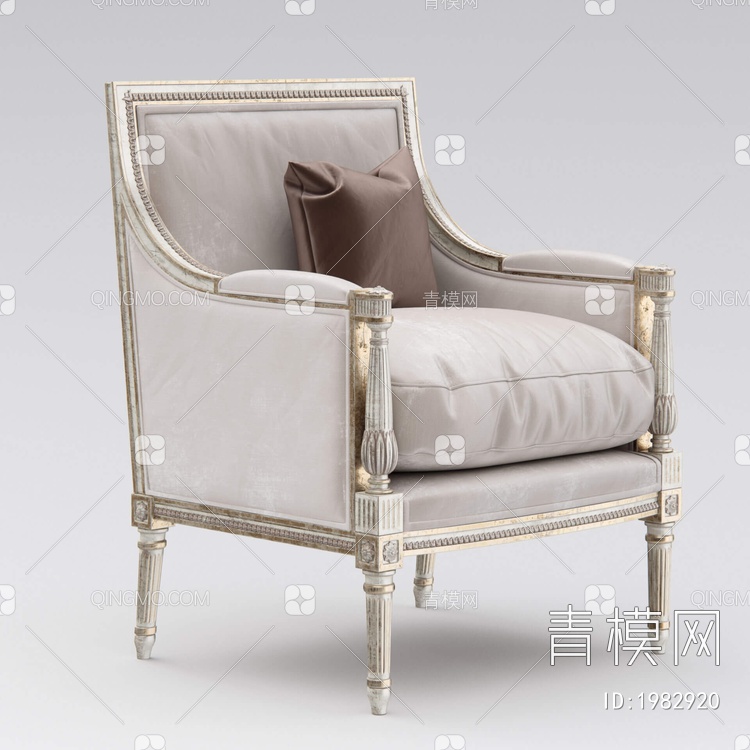单人沙发 休闲椅3D模型下载【ID:1982920】