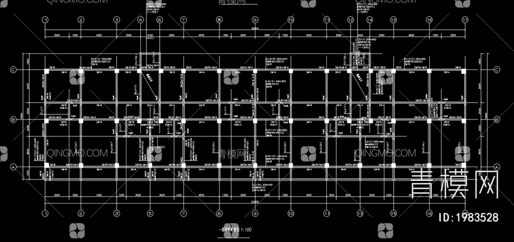 住宅楼全套设计结构施工图【ID:1983528】