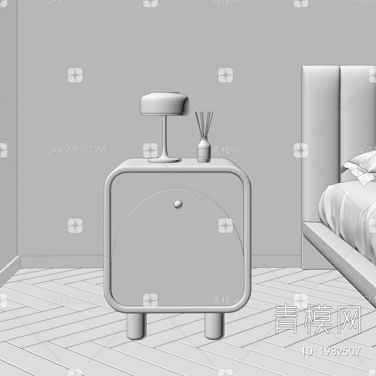 床头柜 柜子3D模型下载【ID:1982507】