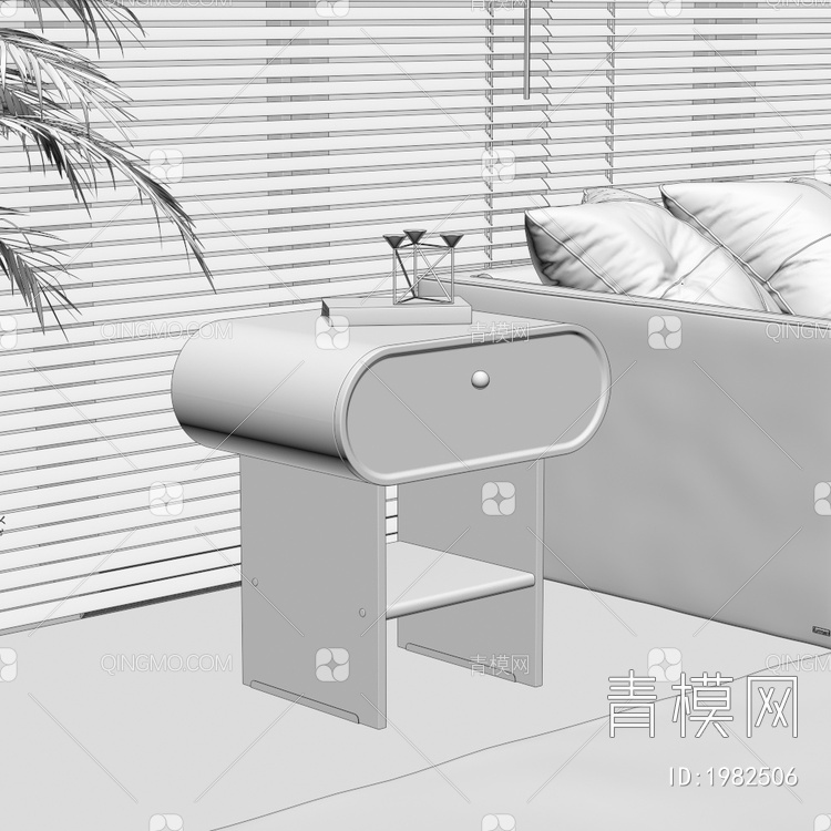 床头柜 柜子3D模型下载【ID:1982506】