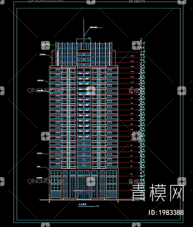 高层综合楼施工图【ID:1983388】