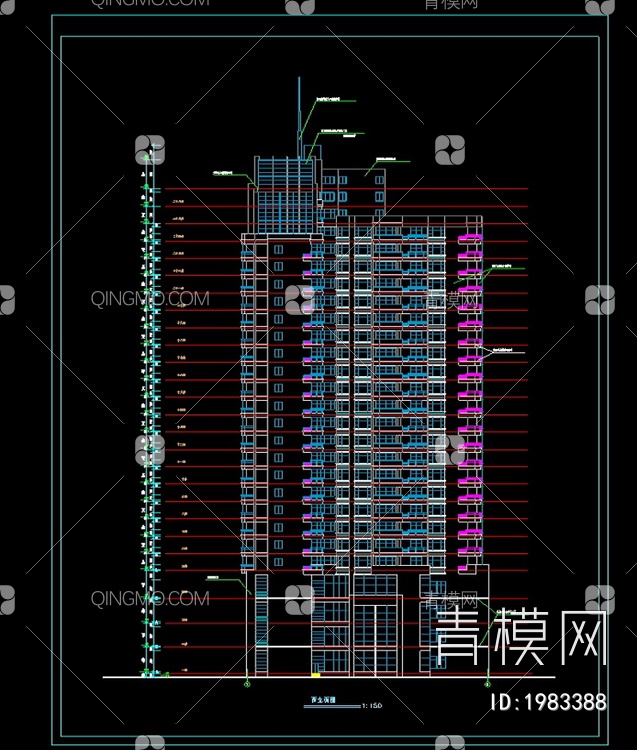 高层综合楼施工图【ID:1983388】