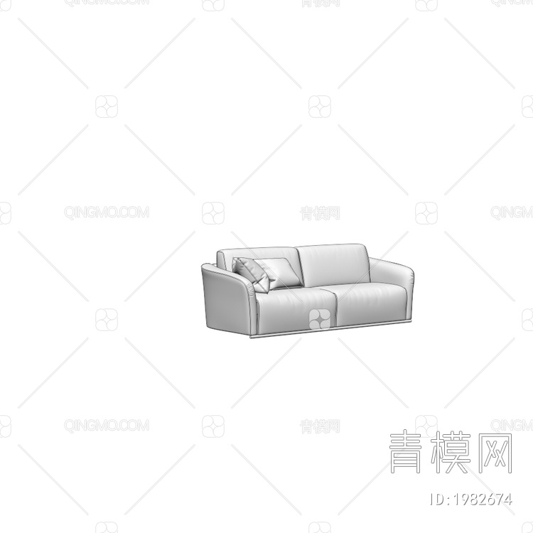 双人沙发3D模型下载【ID:1982674】