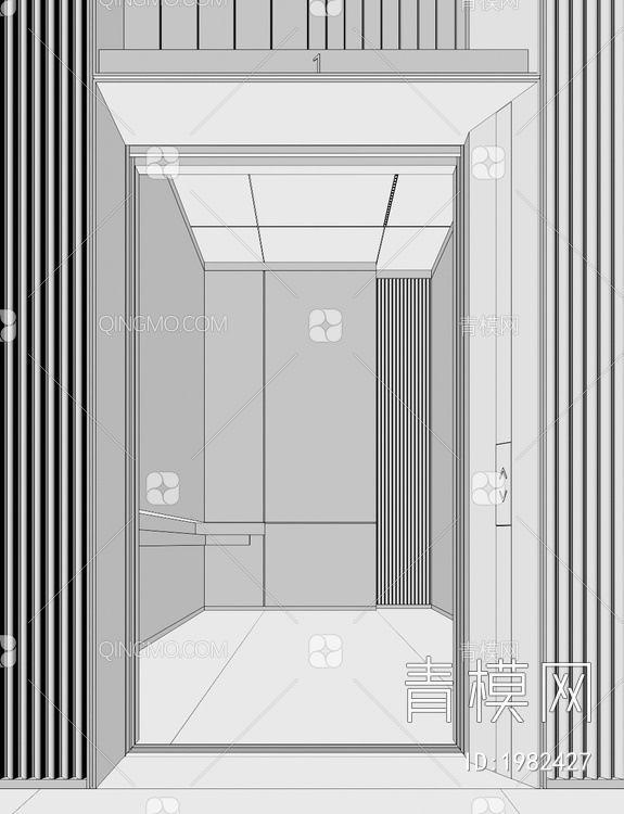 电梯轿厢3D模型下载【ID:1982427】