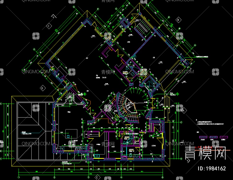 21套别墅建筑结构施工图纸【ID:1984162】