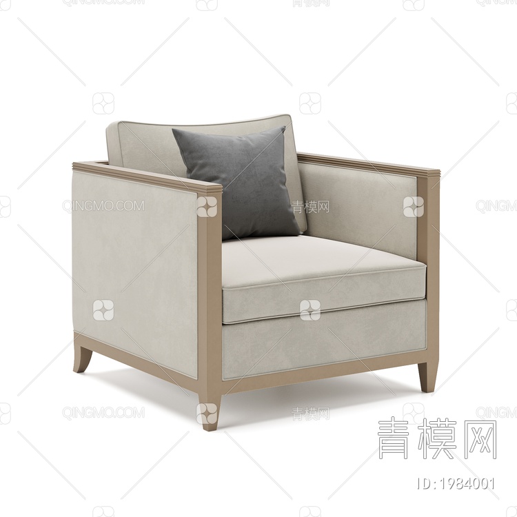 单人沙发3D模型下载【ID:1984001】