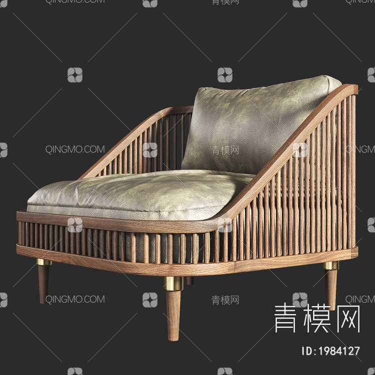 休闲单椅沙发3D模型下载【ID:1984127】